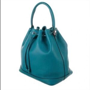 🌺HAUTE MAROQUINERIE🌺 🌟Louis Vuitton🌟 Ltd Edition Custom Teal Leather Bucket